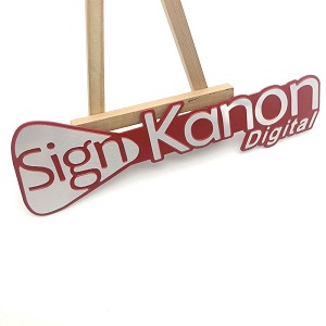 Tem nhôm xước logo Sign Kanon Digital