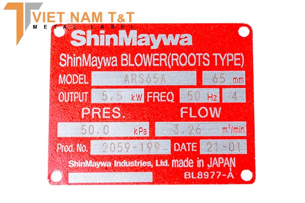 Tem inox thông số kỹ thuật của tập đoàn ShinMaywa