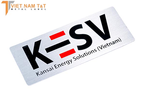 Tem inox logo KESV - Kansai Energy Solution Vietnam